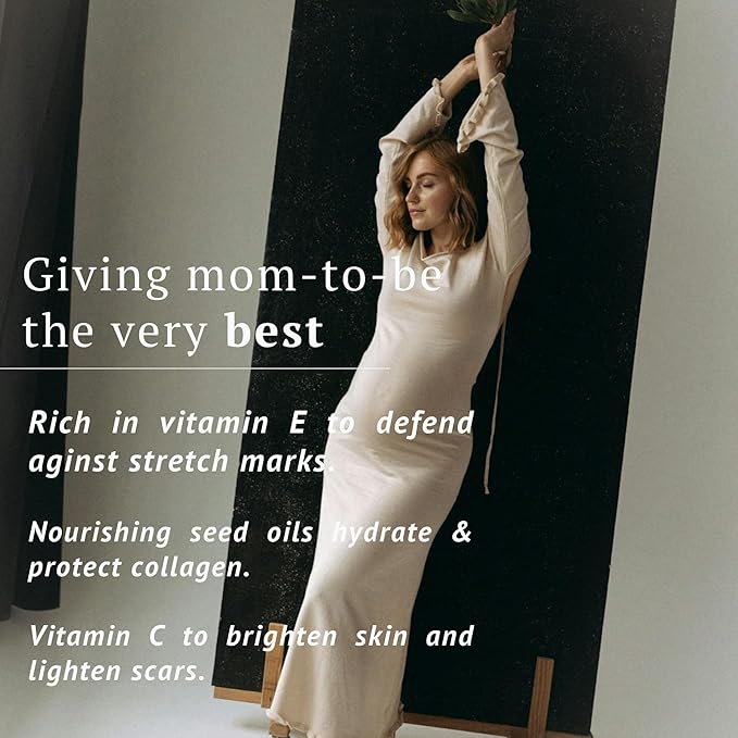 Promise Stretch Mark Prevention Kit, Scars and Dry Skin, Ultra-Hydrating Stretch Mark Cream and Stretch Mark Oil for Pregnant Women, Vegan, Non-Toxic, Set