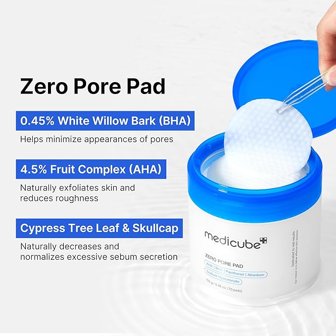 Medicube All-in-One Duo for Pore and Skin Texture Care: Zero Pore Pads 2.0 and Zero Pore Blackhead Mud Facial Mask