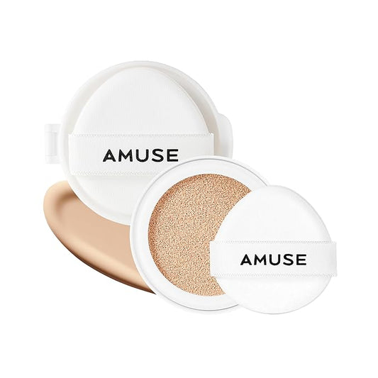Amuse SEOUL Ceramic Skin Perfector Cushion Foundation Refill 03 HONEY | Long-lasting, Lightweight, Semi-matte, Flawless Coverage, Hypoallergenic, Korean Beauty, Vegan, Refill (15g / 0.52 oz.)