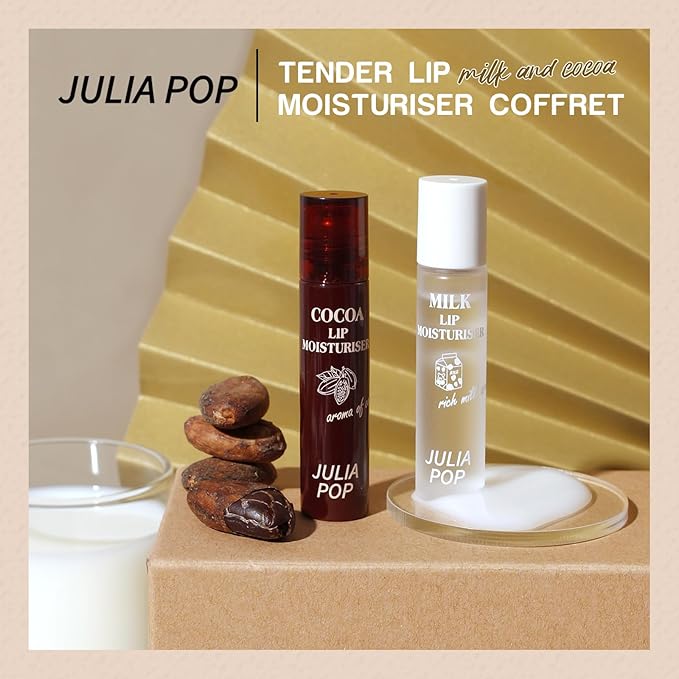 Lip Oil, Lip Balm Set Lasting Moisturizing and Care of your Lips, Lip Sleeping Mask Cracked Dry Lips Moisturize, Coco for Day and Milk for Night（Pack of 2）