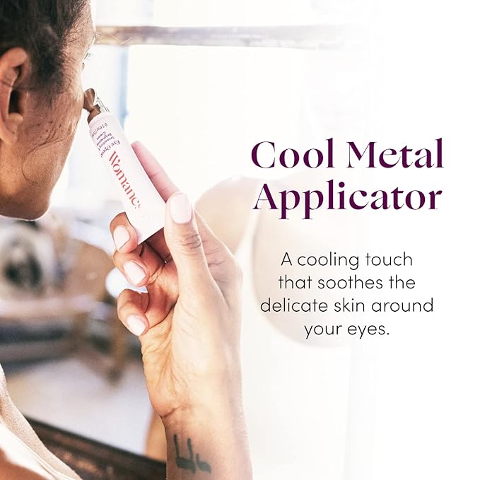 Womaness Eye Opener - Anti Aging, Hydrating, & Moisturizing Under Eye Cream for Dark Circles and Puffiness - With Hyaluronic Acid, Bakuchiol Retinol Alternative, & Firming Red Algae Extract – 15ml