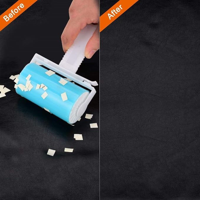 Washable Gel Lint Roller 4 Pack, Reusable Sticky Lint Roller Portable Dog Cat Pet Hair Remover Brush for Clothes, Pet Hairs, Travel Household, Carseats