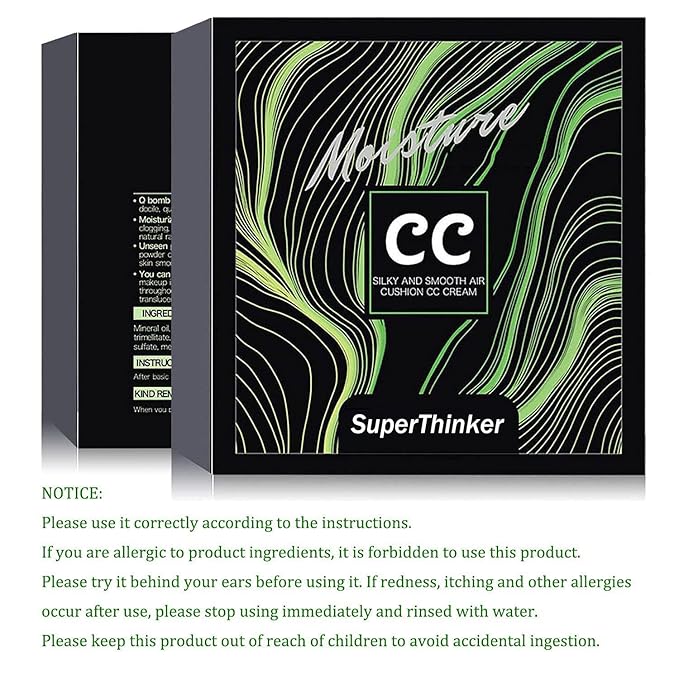 Air Cushion CC Cream Mushroom Head Cushion Foundation, BB Cream Face Makeup for Mature Skin Moisturizing Concealer Brighten Long-Lasting, Even Skin Tone for All Skin Types (2 PCS Nude)