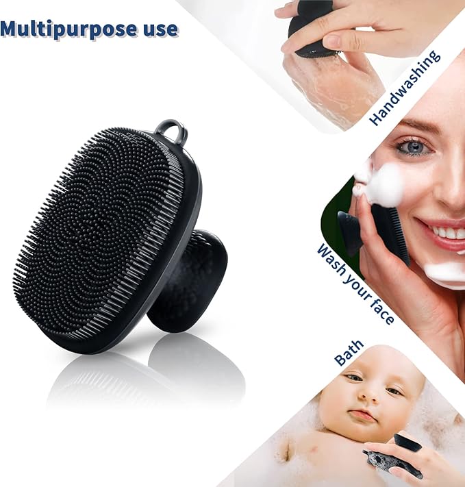 VWMYQ Face Scrubber 2 Pack Face Scrubber Silicone Face Scrubber for Men Facial Cleansing Brush Silicone Face Wash Brush Manual Waterproof Cleansing Skin Care Face Brushes for Cleansing and Exfoliating