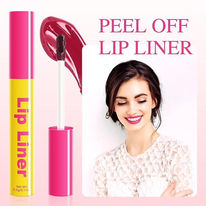 Lip Stain - Lip Stain Peel Off Long-Lasting with Matte Finish Waterproof & Transfer-Proof, Lip Liner Moisturizing & Nourishing Non-Stick Cup Highly Pigmented Color Lip Tint (06 Mauve)