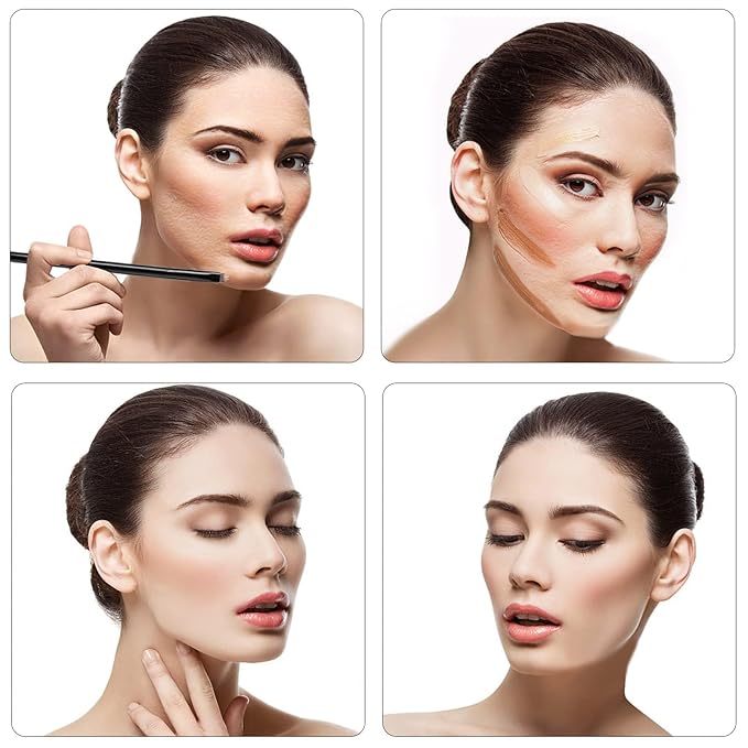 Color Correcting Concealer Palette, Bestauty 15 Colors Multi-Use Concealer Highlighting Makeup Kit with Sponge Puff Oval & Makeup Brush