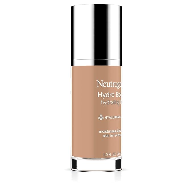 Neutrogena Hydro Boost Hydrating Tint with Hyaluronic Acid, Lightweight Water Gel Formula, Moisturizing, Oil-Free & Non-Comedogenic Liquid Foundation Makeup, 40 Nude Color, 1.0 fl. oz (Pack of 2)