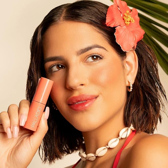 Palladio Jelly Tint, Liquid Stain for Cheeks & Lips, Vivid Color Lip Stain, Lightweight Non-Sticky and Transfer-proof, Natural Finish Makeup, Nude Berry