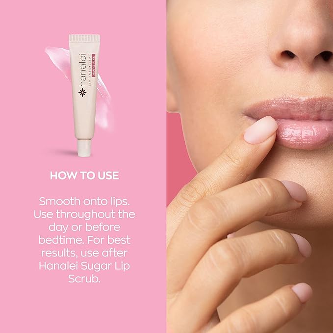 Hanalei Hydrating Lip Treatment Balm – Cruelty-Free, Paraben-Free Moisturizer for Severely Dry, Chapped Lips – Kukui Oil, Shea Butter & Grapeseed Oil –Mauve Pink Tint, Travel-Size 3-Pack (5g X 3)