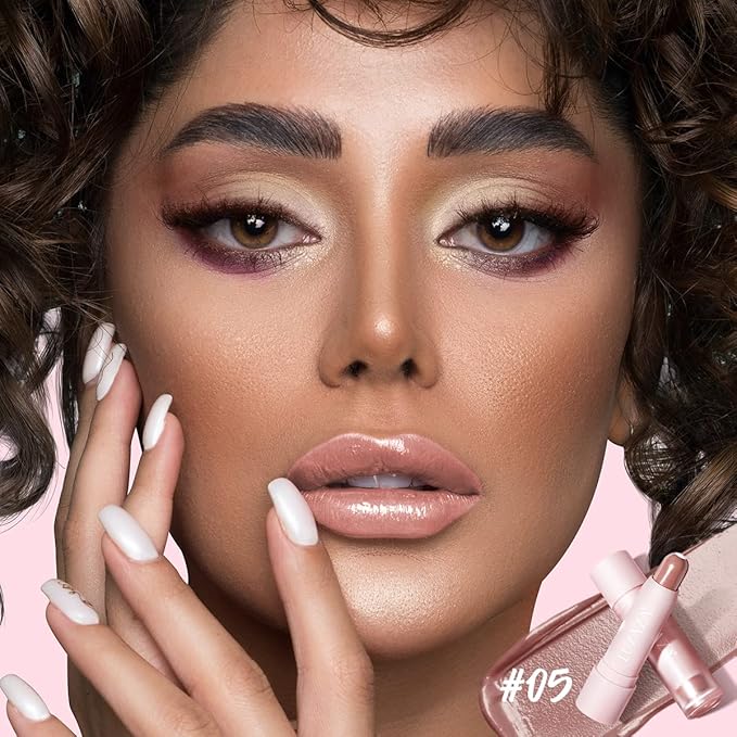 2PCS Tinted Lip Balm Chapstick with Color, Natural Semi - Gloss Finish, Hydrating/Coloring 2 in 1 Moisturizer Lip Stick for Girls & Women #04＋#05