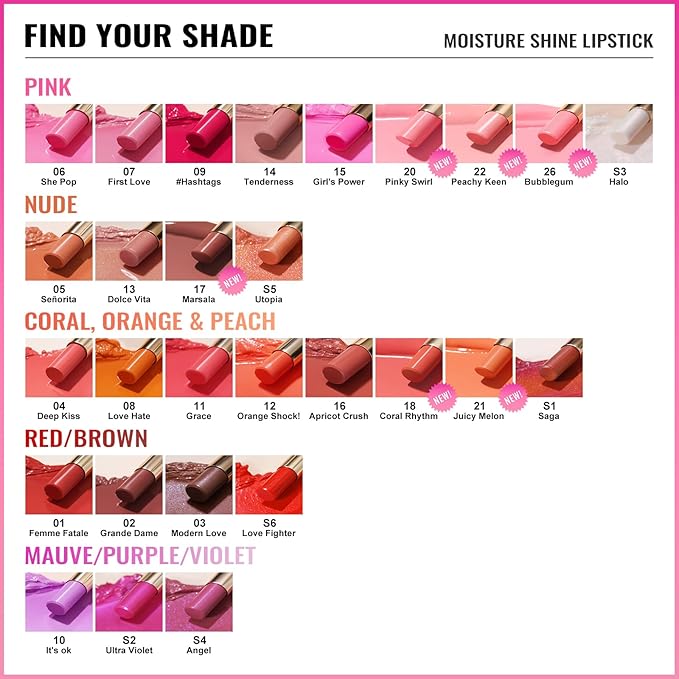 Oulac Shine Orange Lipstick for Women, 2 in 1 Glossy Coral Orange Tinted Lip Balm, Hydrating Lipstick for Dry Lips, Moisture Shine Juicy Finish Vegan 2.2g/0.07oz (18)