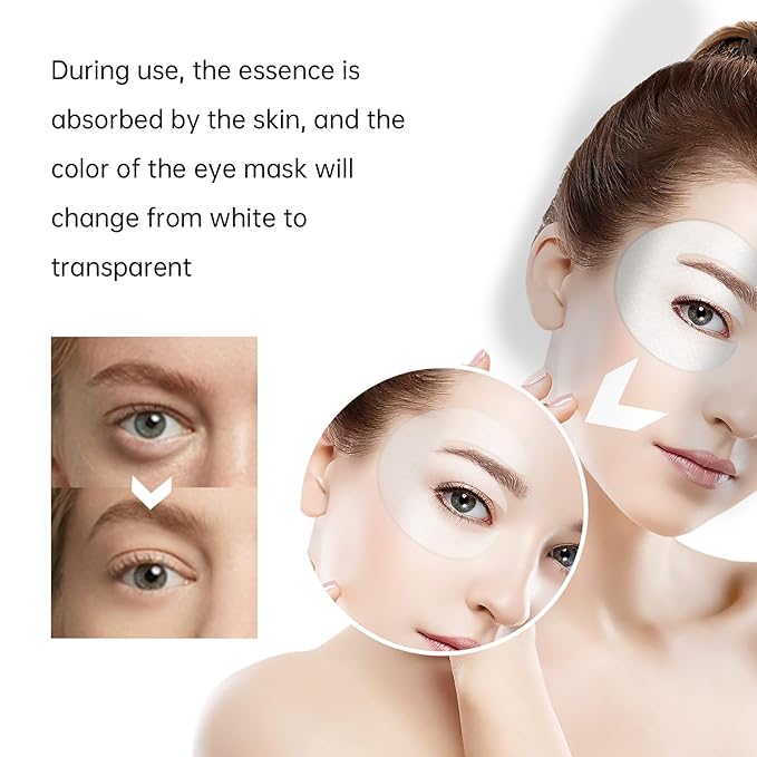 Novoy 7 Pairs Bio-Collagen Real Deep Eye Patches - 6-in-1 Retinol Overnight Eye Patches for Dark Circles, Puffiness & Wrinkles | 2% Caffeine+Hyaluronic+Niacinamide, Korean Popular Eye Mask - ROSE