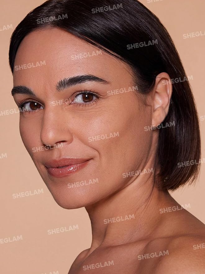 SHEGLAM SKin-Focus Full Coverage Powder Foundation Oil-Control Lightweight Face Pressed Powder Makeup-Acorn