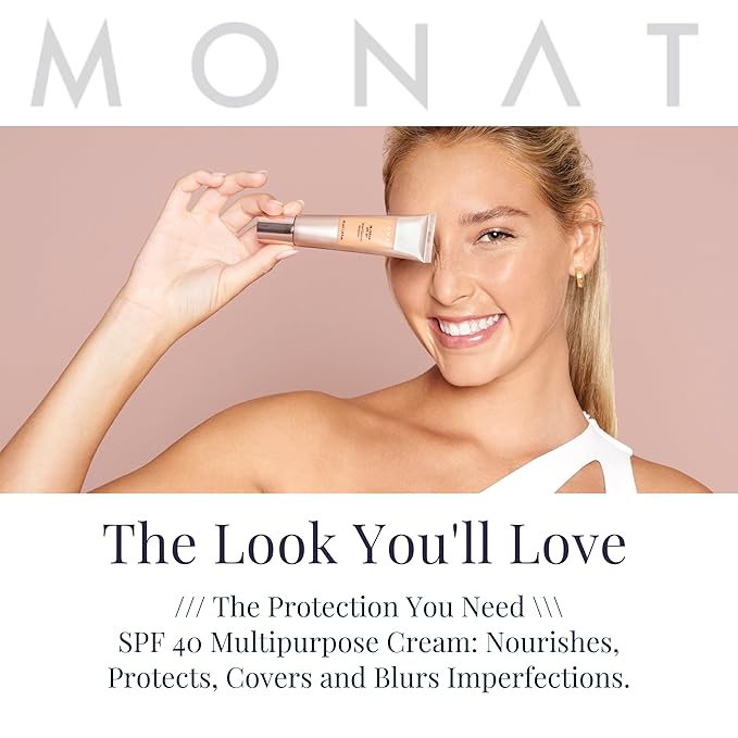 Monat BB Cream SPF 40 - Nude Broad-Spectrum Moisturizer, Lightweight Tinted Coverage, Fragrance-Free, 35ml/1.18 fl. oz.