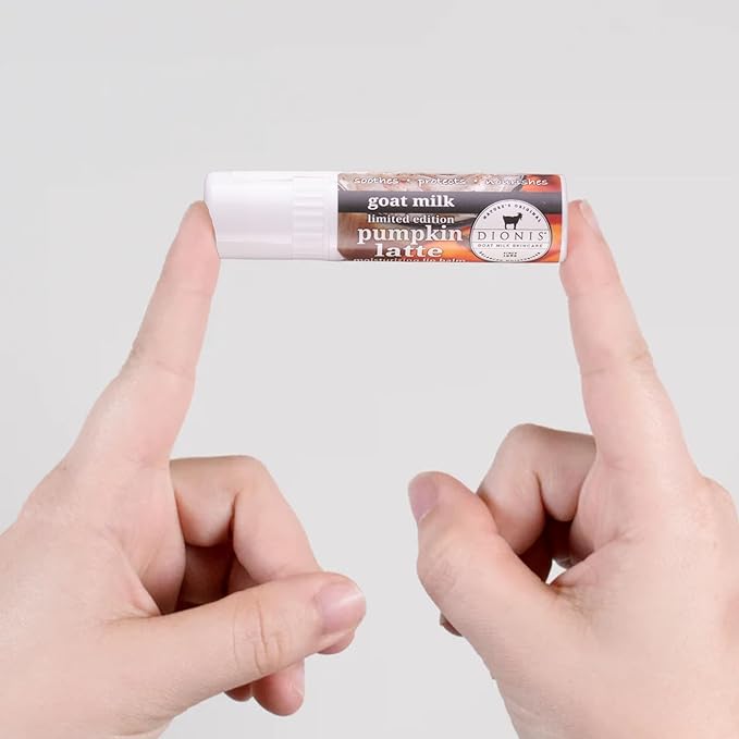 Dionis Goat Butter Overnight Lip Mask & Lip Balm Kit - Goat Milk, Jojoba & Moringa Oils Moisturize & Repair Chapped Lips Overnight while Lip Balm Keeps Moisture Locked In All Day, Pumpkin