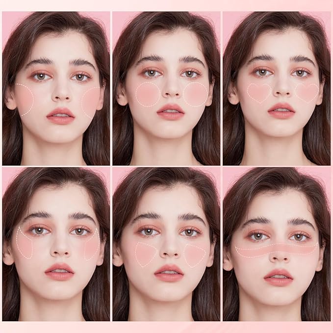 FOCALLURE Silky Cream Liquid Blush,Leaving a Matte Dewy Makeup Look,Easy to Apply and Create a Natural Flush,Long Lasting and Lightweight Cheek Blush Face Makeup,FEELING GOOD