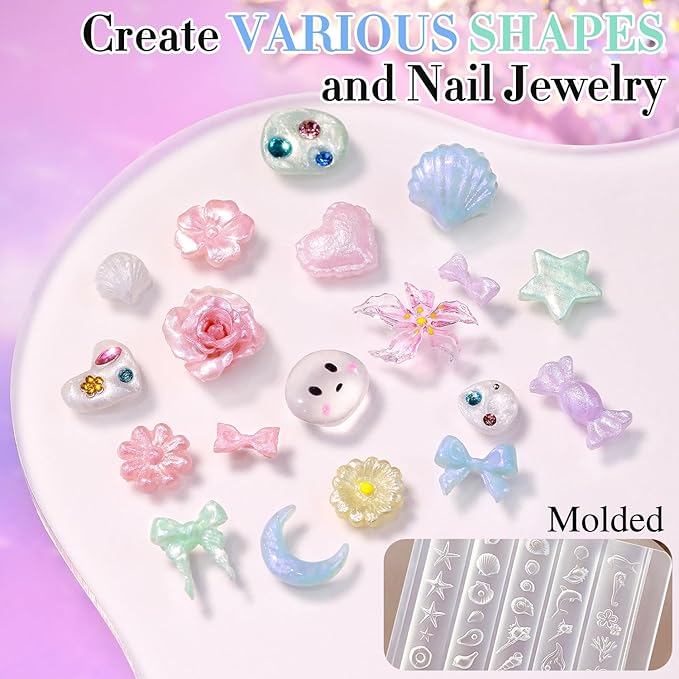 Double Rhythm 3D Nail Gel Pearl Solid Sculpting for Nail Art Non-Sticky Hard for Building Carving Molding Extension Soak Off UV/LED Nail Art Salon Home DIY 0.5 Oz (Yellow-Silk 07)
