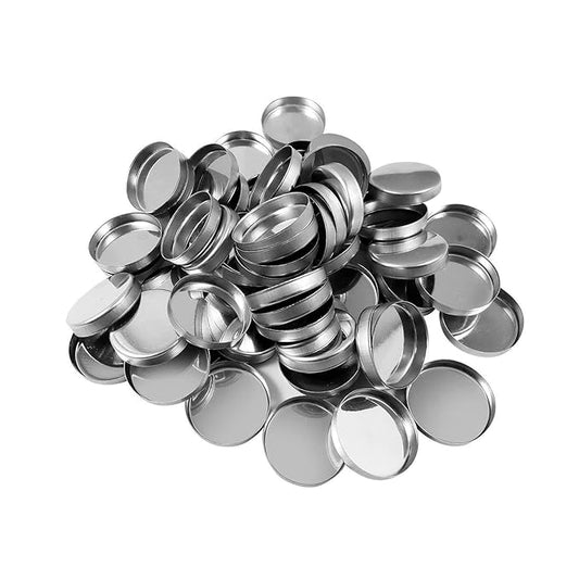 56 Pack Empty Round Metal Pans Size 26mm for Eyeshadow Palette Magnetic Makeup Palette (Height:5mm)
