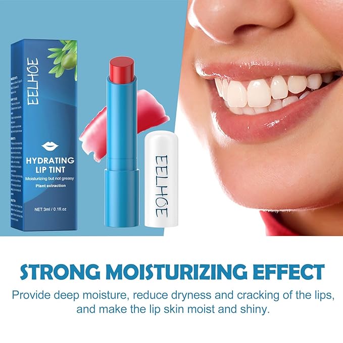 4Pcs Lip Tint Hydrating, Moisturizing Effect Tinted Lip Balm Repair Dry Lips Hydrating Strength Hydrating Lip Tint Lip Care Lip Gloss, Long-Lasting Non-sticky Natural Ingredients Lip Tint