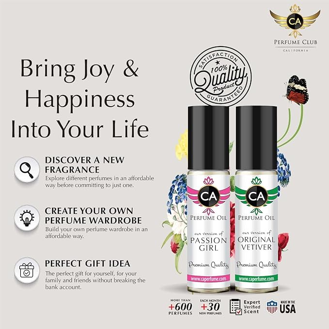 CA Perfume Impression of Toni Girl For Women Replica Fragrance Body Oil Dupes Alcohol-Free Essential Aromatherapy Sample Travel Size Concentrated Long Lasting Attar Roll-On 0.3 Fl Oz/10ml