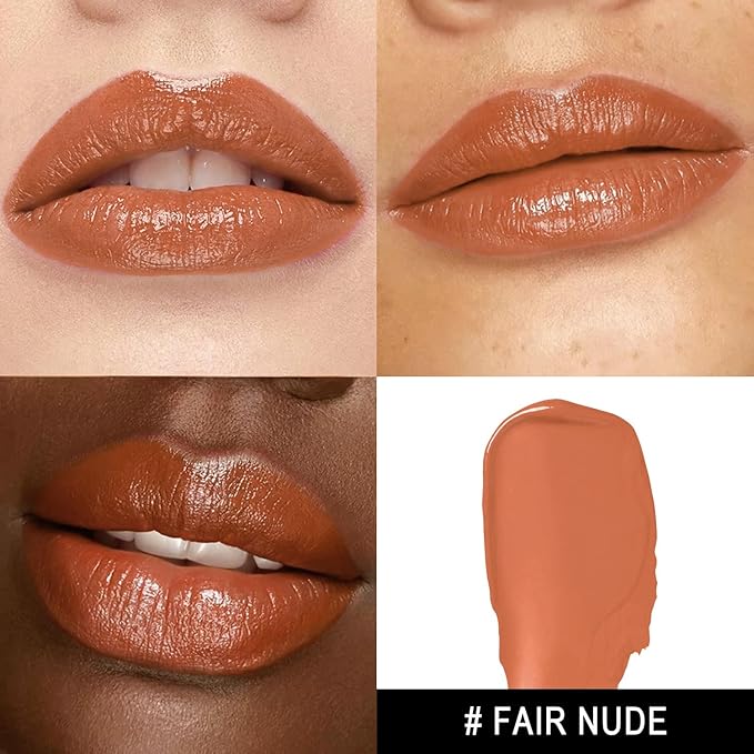 MAKI YIKA Moisture Nude Lipstick for Women Hydrated Tinted Lip Balm for Dry Cracked Lips Weightless Glossy Lip Color Juicy Finish,MA064 Fair Nude