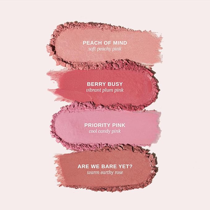 Wander Beauty Hydrating Powder Blush - Lightweight, Rose Blush Makeup with a Blurring, Satin Finish - Buildable Formula with Hyaluronic Acid, Squalane & Aloe Leaf Extract - Are We Bare Yet - 0.18 oz