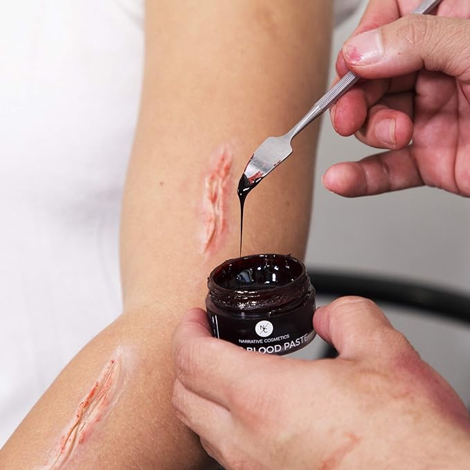 Starter Effects Kit, 6-Color Bruise Wheel, Scar Wax, and Scab Blood Paste, Professional SFX Makeup Set With Applicators