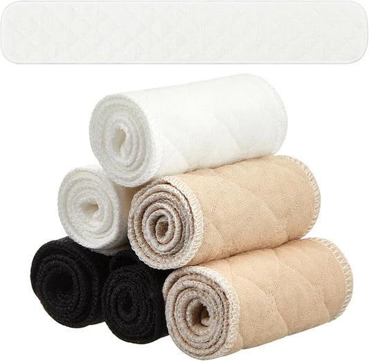 Toulite 6 Pcs Cotton Bra Liners Rectangle Under Bra Pads 3 Layer Bra Sweat Liners for Women Sweating Supplies