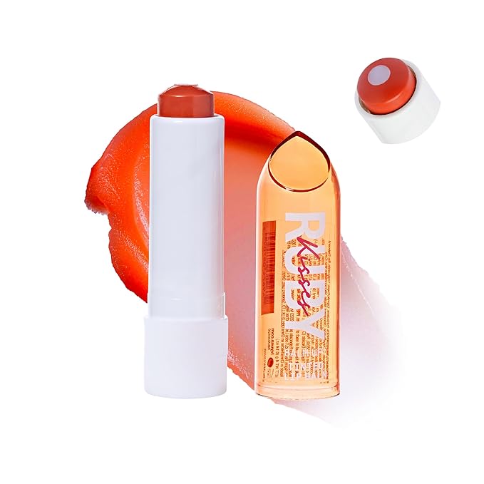 Ruby Kisses Balm Up Tinted Lip Balm, Non-Greasy Hydrating Formula, Nourishing Coconut Core & Vitamin E Infused, Lip Care with Natural Shine, Lightweight Sheer Color (Tangerine)