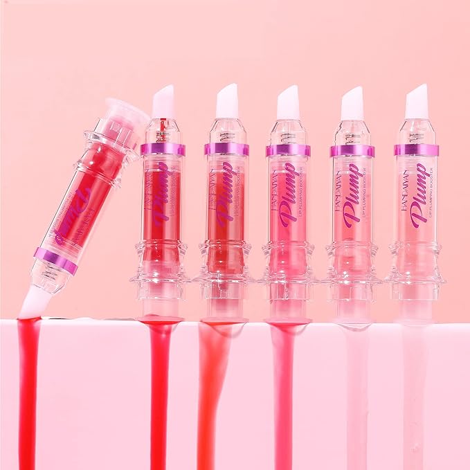 Natural Spicy Lip Plumping Booster Lip Plumping Oil，Lip Plumper Gloss, Ultra-Hydrating & Nourishing Plump and Pout Lip Plumper, Glossy Finish Fuller Lip Plumping Lip Gloss for Women Girls(06#)