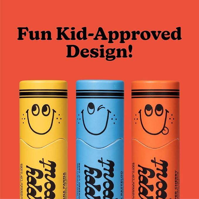 Poppy & Pout Kids Jumbo Lip Balm | All Natural Lip Balms & Moisturizers | Hydrates with Beeswax, Vitamin E, Organic Coconut Oil | Cruelty-Free | Lip Balm in Recyclable Cardboard Tube (Chipper Cherry)