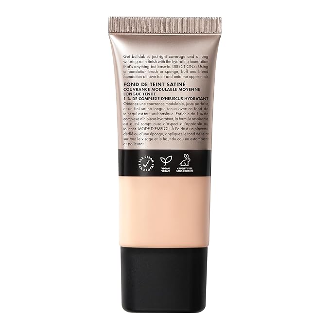 e.l.f. Soft Glam Foundation, Medium Coverage, Long-Lasting & Buildable Foundation For A Smooth, Satin Finish, Vegan & Cruelty-Free, 14 Fair Cool