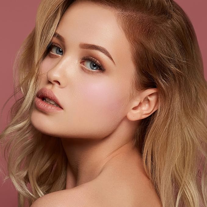 Boobeen Matte Blush Powder Makeup Loose Powder Face Blushes Single Color Blush Rouge Powder Natural Pink Blush for cheeks, Easily Blends, Smoothly with Satin Matte Look