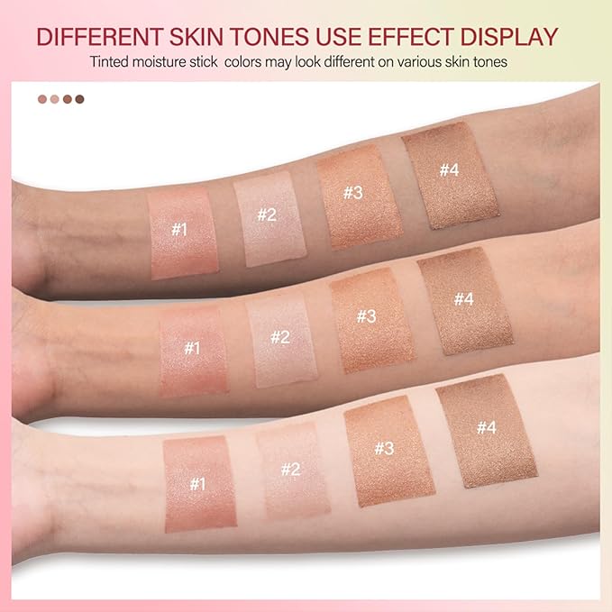 Cream Contour Stick, Face Cream Bronzer Makeup Stick Shimmer Highlighters Body Stick Blendable Long Lasting Highlighter Stick Silky Smooth Formula (3#, Rich Glow)