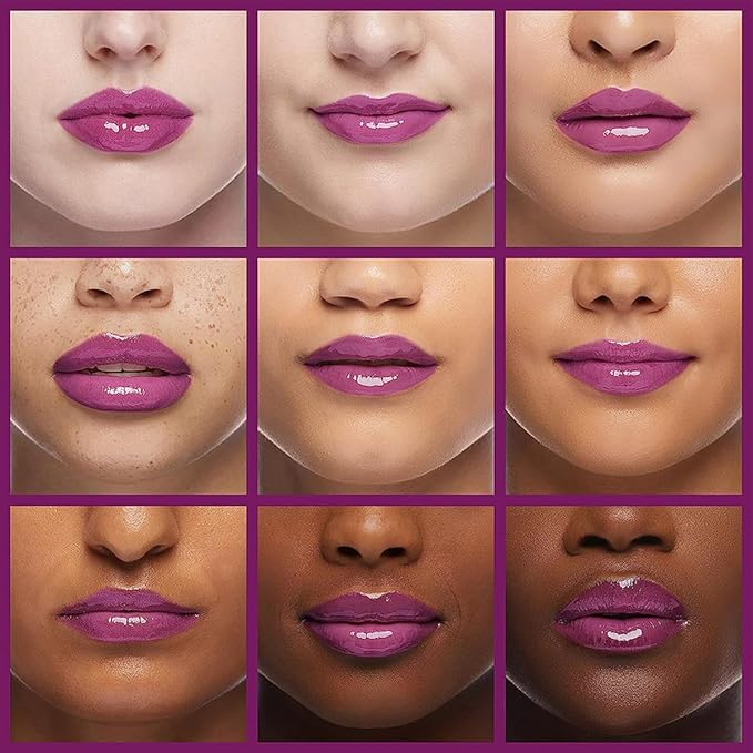 Hydrating Lip Glow Oil, Moisturizing Plumper Lip Gloss, Transparent Plumping Balm, Tinted Balm Care 0.2 OZ - 006 BERRY