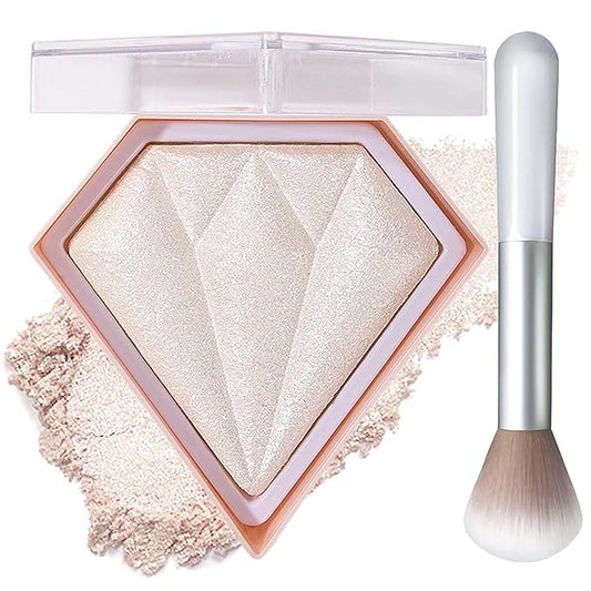 Face Glitter Blush Shimmer Waterproof Highlighter Blusher Powder,Facial Contour Corrector Long Lasting Glitter Illuminator Highlighter Palette Shimmer Highlight Makeup Palette(01#)