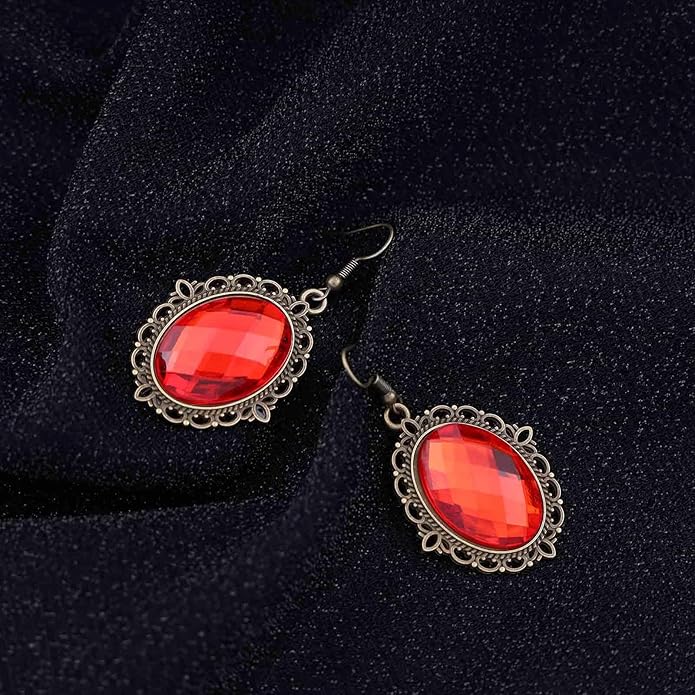 Vintage Black Crystal Drop Earrings Oval Onyx Dangle Earrings Large Onyx Stud Earrings Black Gem Hook Earrings Jewelry for Women and Girls