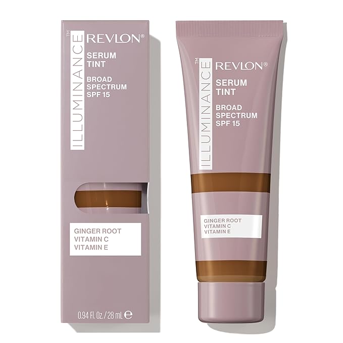 Revlon Illuminance Tinted Serum, Triple Hyaluronic Acid, Evens Out Skin Tone Over Time and Hydrates All Day, SPF 15, 517 Amber, 0.94 fl oz.