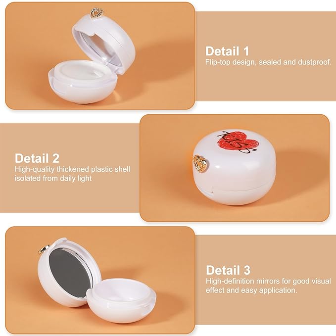 2 Pack Lip Balm Containers,Plastic Portable Empty Lip Balm Container with Mirror and Silicone Lip,Empty Lipstick Dispenser Box for Travel,Home