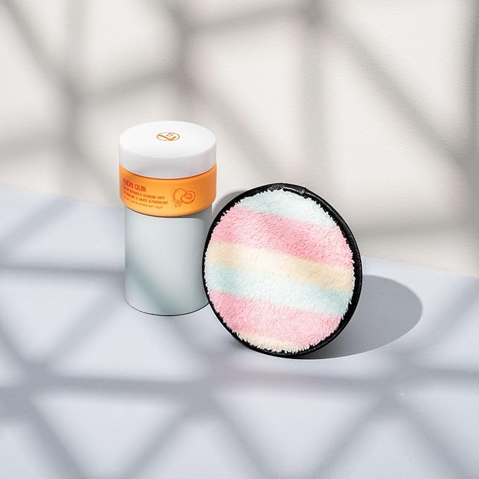 W7 Peachy Clean Makeup Cleansing Balm & Makeup Remover Cookie Disc Duo - Gently Removes Makeup