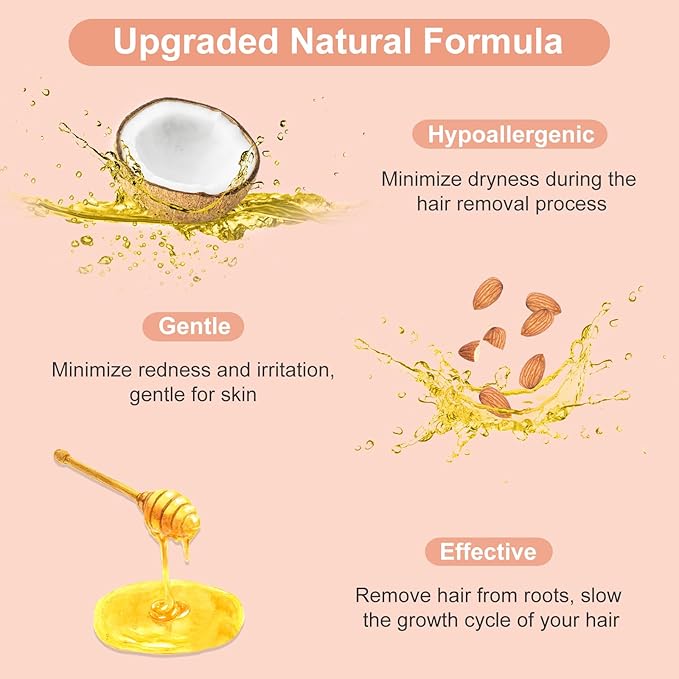 Hard Wax Beads, 2.5 lb Wax Beans for Hair Removal, Ideal for Sensitive skin, Brazilian, Bikini, Face, Eyebrows, Underarms and Full Body Waxing Bulk (Pink)