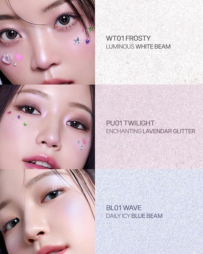 2aN Pure Glash Highlighter – Glass-Like Sheen Powder Highlighter for a Natural, Radiant Glow | Buildable, Long-Lasting, Lightweight Formula (WAVE, 0.8oz)