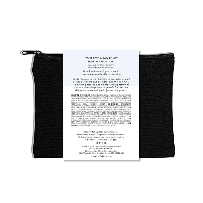 SEEN Curly On The Go Kit, Fragrance Free - Non-Comedogenic & Safe for Sensitive Skin - Sulfate-Free, Curl-Defining Styling Hair Bundle - Anti Frizz - Heat Protectant