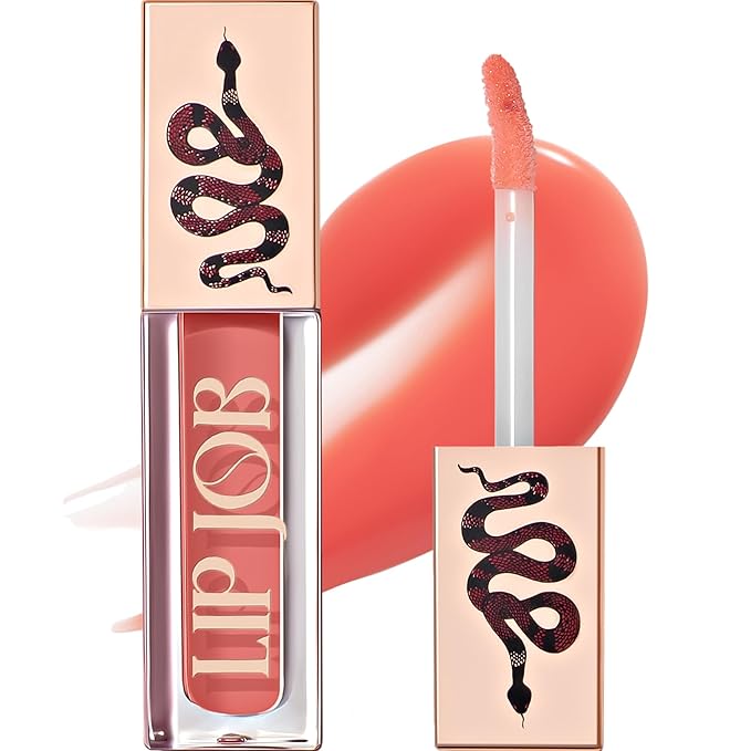 Lip Plumper Gloss Lip Job - Plumping Lip Gloss with Glossy Finish - Lip Pump Gloss with Hydrating & Smoothing Formula - 0.14 Fl Oz (Slinky Silk)