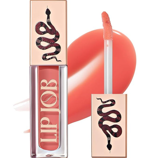 Lip Plumper Gloss Lip Job - Plumping Lip Gloss with Glossy Finish - Lip Pump Gloss with Hydrating & Smoothing Formula - 0.14 Fl Oz (Slinky Silk)