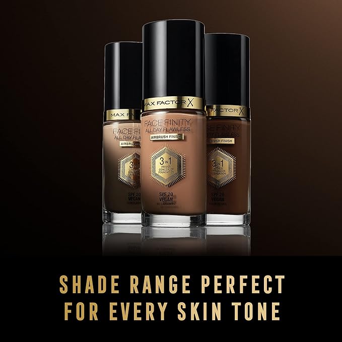 Max Factor Facefinity 3-in-1 All Day Flawless Foundation, SPF 20, Ganache, 30ml