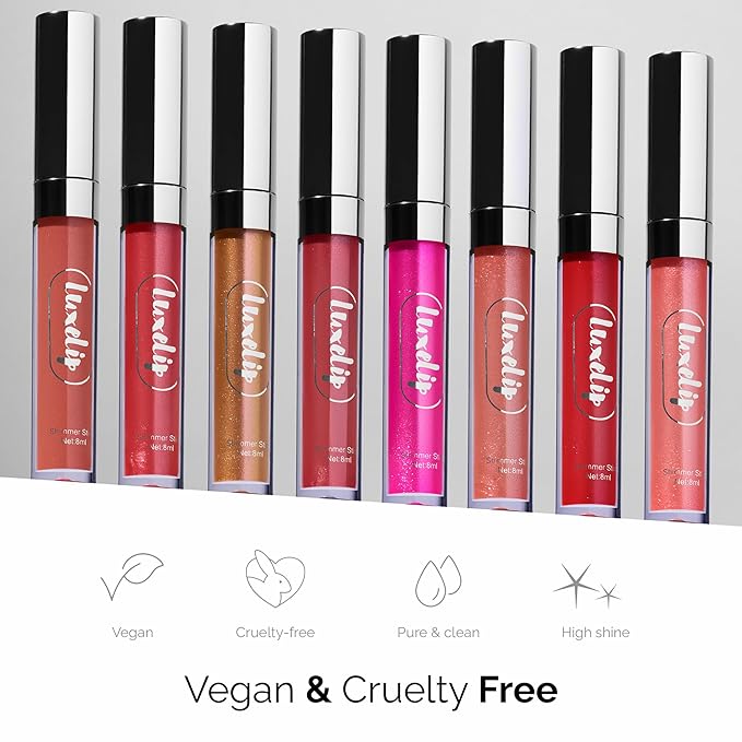 LuxeLip™ Matte Lipstick, Hydrating Non-Sticky Lip Gloss for Luminous Shine & Moisturized Lips, Lightweight, Long-Lasting Glossy Finish, Cruelty-Free Lip Makeup for Women (Moonlit Nude, 8ml)