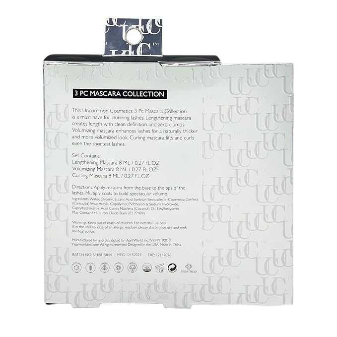 Best Of Lashes Mascara Collection Set - Smudge Proof Mascara with Volume and Length - Clump-Free, Stunning Lashes - 3 pc Gift Set