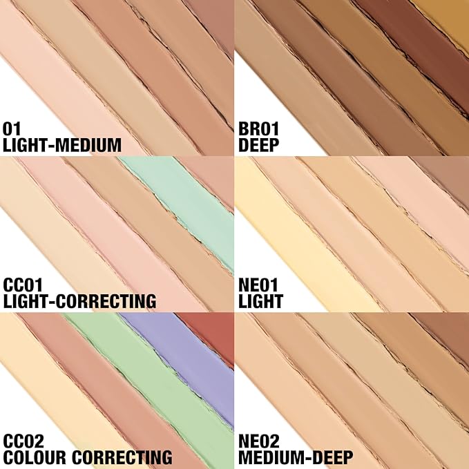 FOCALLURE #GoldenAge 5 in 1 Multi Uses Concealer Palette, 5 Colors Correcting Conceal Palette, Camouflage Contour Palettes for Dark Circles, Face Contouring Highlighter Pallet, CC02 COLOUR CORRECTING
