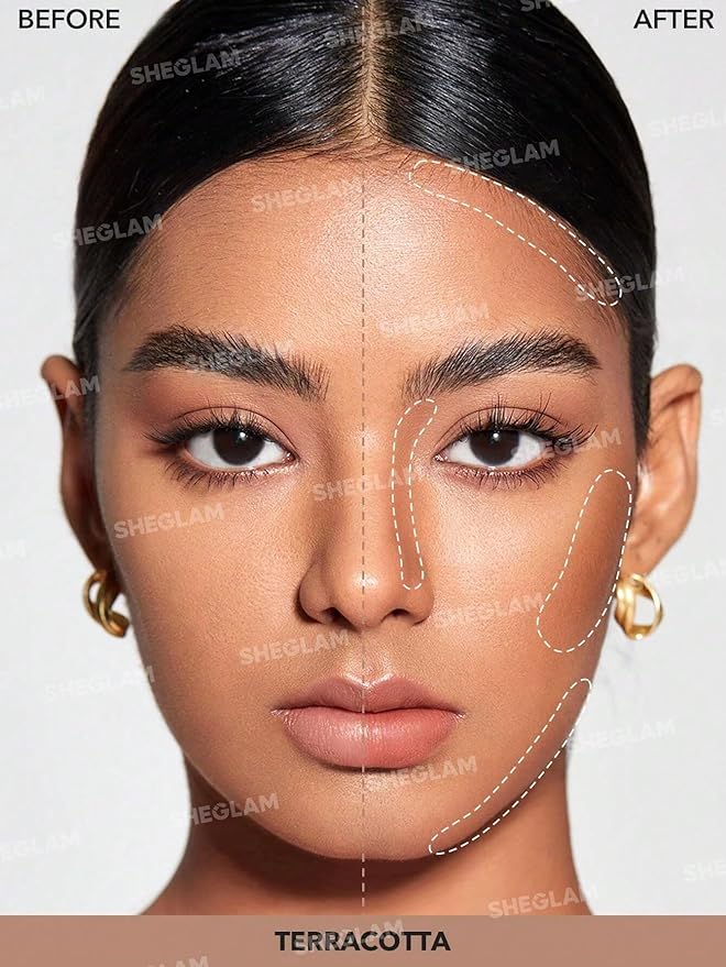 SHEGLAM Snatch 'n' Define Cream Contour Stick Long Lasting Highly Pigmented Sweat Proof Face Bronzer Makeup - Terracotta